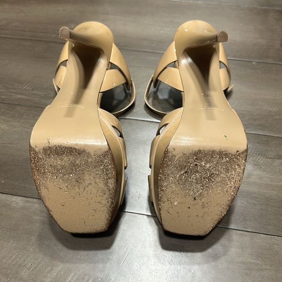 YSL TRIBUTE PLATFORM SANDALS IN PATENT LEATHER - Picture 5 of 6